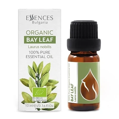 Bild av Essences Bulgaria Ekologisk Lagerblad Eterisk Olja 10ml Laurus nobilis 100% Ren och Naturlig Outspädd Terapeutisk betyg Familjeägd gård Ångdestillerad Icke GMO Vegansk
