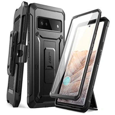 Bild av SUPCASE Unicorn Beetle Pro seriens fodral för Google Pixel 7a (2023 Release), robust hölsterfodral hela kroppen med inbyggt skärmskydd (svart)