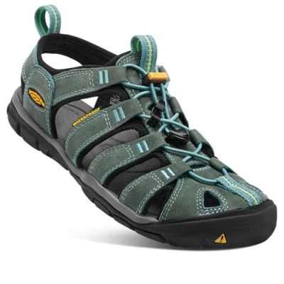 Bild av KEEN dam Clearwater CNX läder aqua skor, Flerfärgad mineral Blue Yellow 1014371 37.5 EU
