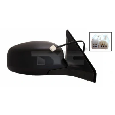 Bild av Rétroviseur extérieur Tyc 335 0012 gauche noir avec couche d&#039;apprêt convexe, chauffant, pour ajustage électrique des rétroviseurs SUZUKI: SWIFT 3