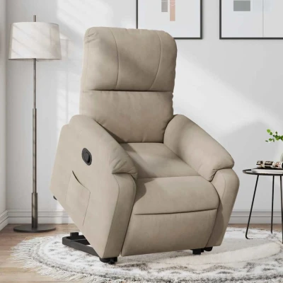 Bild av Reclinerfåtölj med uppresningshjälp taupe mikrofibertyg