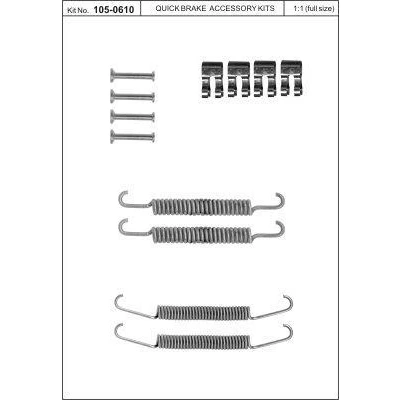 Bild av QUICK BRAKE 105 0610 Kit d&#039;accessoires, mâchoire de frein FIAT: Panda I 3/5 portes, Cinquecento