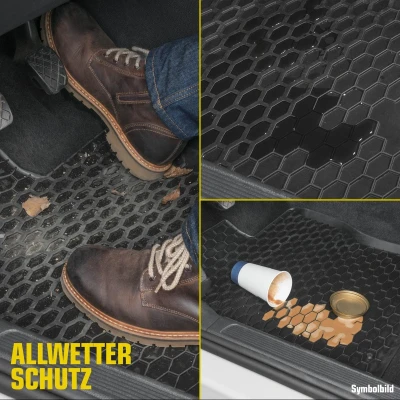 Bild av WALSER 50774 Ensemble de tapis sol Caoutchouc avant 3 noir Sur mesure IVECO: Daily 6 Pritsche/Fahrgestell,
