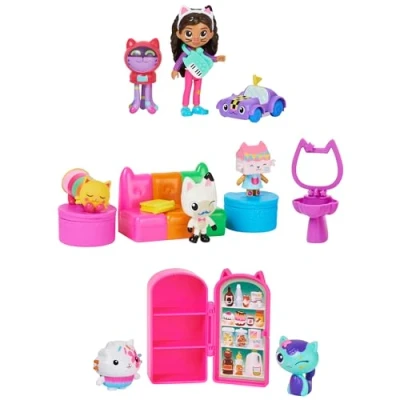 Bild av Gabby&#039;s Dollhouse, överraskningspaket (finns endast från Amazon), leksaksfigurer och lekset med dockhusmöbler barnleksaker för flickor pojkar