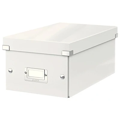 Bild av Leitz WOW Click and Store Förvaringsbox för DVD skivor, vit, 60420001