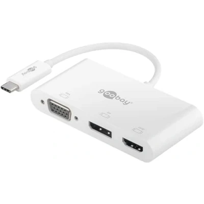Bild av Goobay USB C™ Multiport Adapter VGA+DP+HDMI™ 1 pc. in po