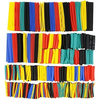 Bild av Vegena 656 stycken krympslang sortiment, krympslangset, krympslangar Sortiment påsarförhållande 2:1 lim olika storlekar Heat Shrink Tube Wire Wrap