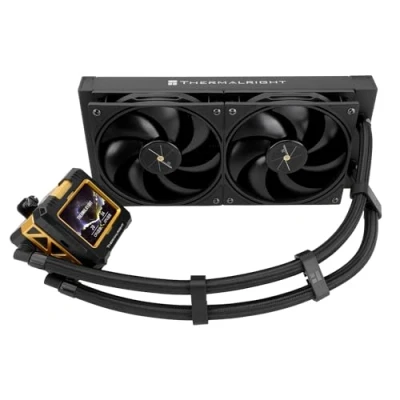 Bild av THERMALRIGHT FW 240 svart CPU vattenkylning med 2 PWM fläktar, IPS 320 x upplösning LCD skärm, Aio kylning, flytande kylare för AMD/Intel PC kylare: AM4/AM5/LGA1700