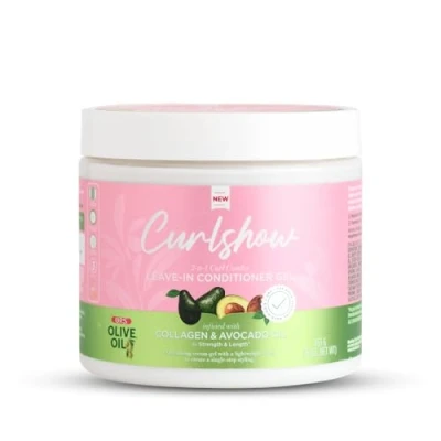 Bild av ORS Curlshow Leave In balsam gel 473 ml med kokosolja, glycerin och hydrolyserat kollagen för starka friska lockar återfuktar glans
