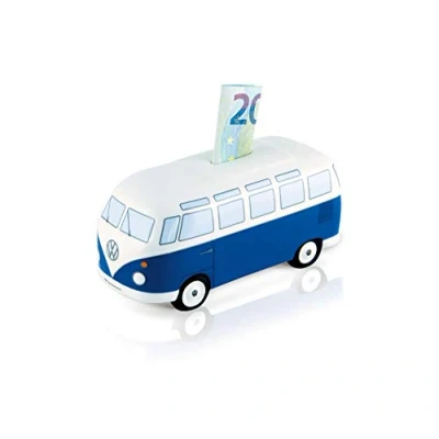 Bild av BRISA VW Collection Volkswagen spar grisburk i T1 Bulli buss Samba design (klassisk bus/blå)