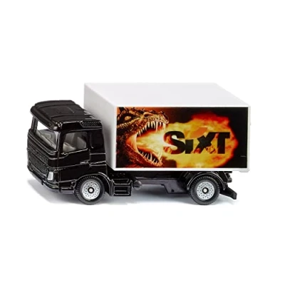 Bild av siku 1107, Lastbil från Sixt, Leksaksmodell, Metall,Plast, Svart,Vit, Bakluckan kan öppnas, Drakmotiv