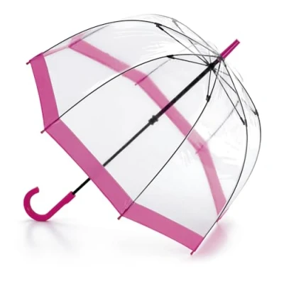 Bild av Fulton käppparaply, Rosa trim, walking length, paraply