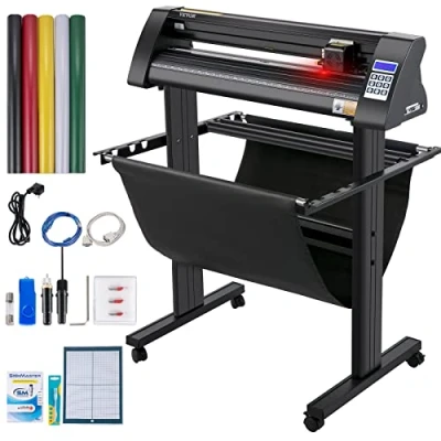 Bild av VEVOR vinyl skärplotter 780mm Max skärbredd och 870mm pappersmatning vinylskärare Aluminiumlegering 500g Maximal skärkraft skrivare 800 mm/s COM + USB/COM USB U DISK Skyltmästare
