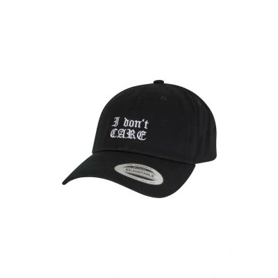 Bild av Mister Tee I DONT CARE LOW Profile Twill Keps, Storlek: One Size, Black