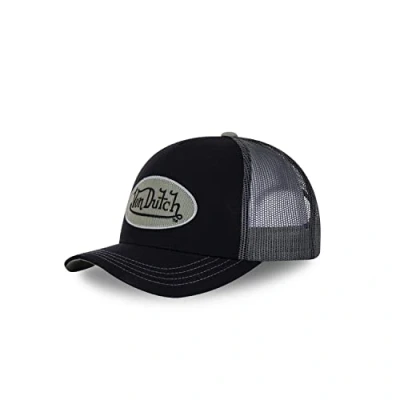 Bild av Von Dutch Svart Trucker Keps Oval Patch Black/Army @ Hatstore