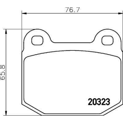 Bild av HELLA 8DB 355 009 061 Jeu de plaquettes frein non préparé pour indicateur d&#039;usure LOTUS: Elise S1, Exige, S2, OPEL: Speedster