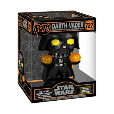 Bild av Funko Pop! Super: Star Wars Darth Vader (SFX) Ljus och ljud Vinylfigur för samlare Presentidé Officiell Merchandise Leksaker barn vuxna Modellfigur utställning