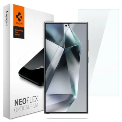 Bild av Spigen NeoFlex Skärmskydd kompatibel med Samsung Galaxy S24 Ultra, 2 Stycken, Vatteninstallation, Full Täckning, Responsiv Touch, Case friendly, TPU film