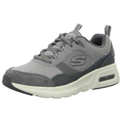 Bild av Skechers Herr Tres air Uno sneakers, Grå mocka nät duraleather trim, 44 EU