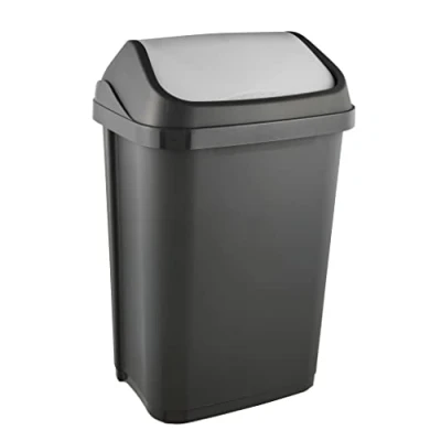 Bild av keeeper Papperskorg med svänglock, 25 l, Swantje, grafitgrå
