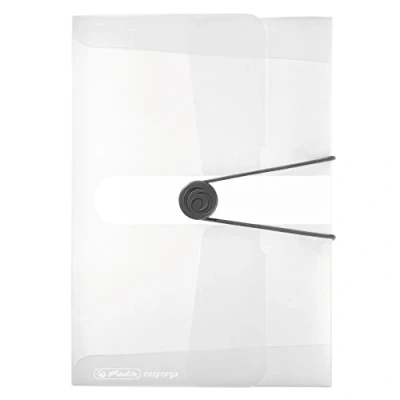 Bild av Herlitz Samlingslåda A5 PP med ryggetikett, 1 st designtryck, ryggbredd 2,5 cm, transparent färglös