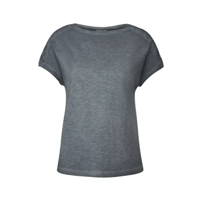 Bild av Cecil Tshirt MIT Knopfdetail med print, Storlek: XS, Grau