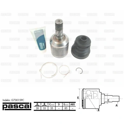 Bild av Ledsats, drivaxel PASCAL G73015PC