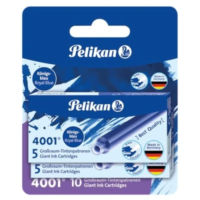 Bild av Pelikan 4001 bläckpatron för reservoarpenna kungsblå (paket med 10)