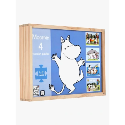 Bild av Mumin 4 Träpussel 4x12 Bitar