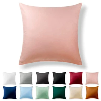 Bild av Alreya Renforcé örngott, 80 x cm 100 % bomull med YKK dragkedja och supermjukt örngott 80, kuddöverdrag, babyrosa, endast