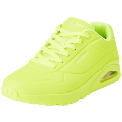 Bild av Skechers Uno Stand on Air Trainers för män, Lime Durabuck trim, 39 EU