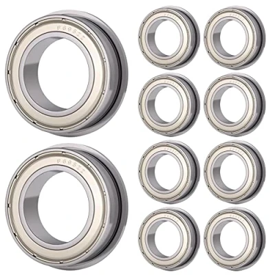 Bild av 10 stycken F695 ZZ flänskullager, 5 mm x 13 4 mm, dubbelskyddade spårkullager för VORON Mobius 2/3 3D skrivare, gör det själv, motorer, olika mekaniska apparater och mer