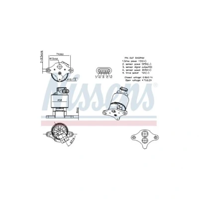 Bild av NISSENS 98360 Vanne EGR sans radiateur OPEL: Omega B Caravan, Berline