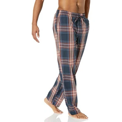 Bild av Amazon Essentials Men&#039;s Vävd pyjamasbyxa rak passform, Marinblå Stora rutor, XS