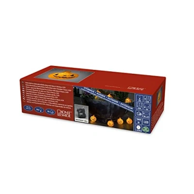 Bild av Konstsmide 6138 103 LED dekorativ ljuskedja med akrylpumpa/för utomhusbruk (IP44)/VDE testad/batteridriven: 4 x AA 1,5 V (ingår ej) /6 h timer/16 varma vita dioder/transparent kabel, röd