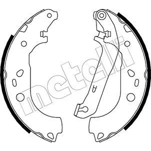 Bild av Bromsbackar, sats, Bakaxel, ford,mazda, 1224569, 1347247, 1347420, 1385735, 1512077, 3M512200BA, 3M512200BB, B3YH 26 38Z, 38ZA,