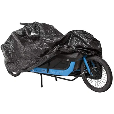 Bild av M Wave cykelgarage, extra stort, för enkelspår lasthjul, cykelskydd, resistent tarpaulin, storlek ca. 280 x 135 70 cm, svart