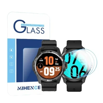 Bild av MIHENCE Skyddsfilm kompatibel med TicWatch Atlas/Pro 5 Enduro/Pro Android Smartwatch, 9H glas, skärmskydd för Pro Android/Pro 3/Pro 3 Ultra GPS Smartwatch (3 stycken)