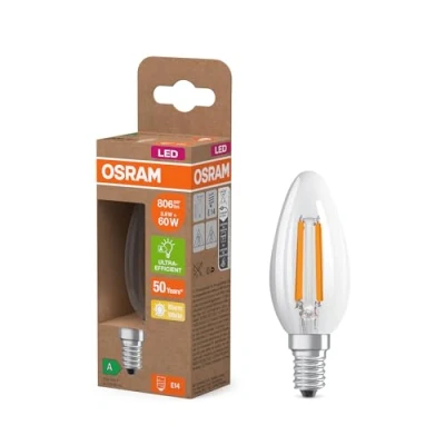 Bild av OSRAM LED filamentlampa E14 3,8W 2700K 806lm