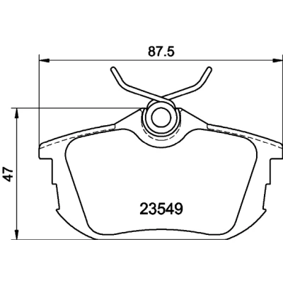 Bild av HELLA 8DB 355 018 271 Jeu de plaquettes frein avec indicateur d&#039;usure vis d&#039;étrier accessoires MITSUBISHI: COLT 6, Space Star