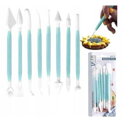 Bild av Orion 5907610282565 modelleringsset för fondant och marsipan 8 delar med 16 funktionella att dekorera kakor, plast
