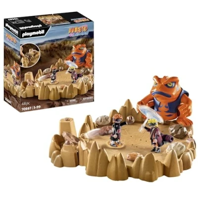 Bild av PLAYMOBIL Naruto Shippuden 70667 mot smärta, spännande duell med en kratergolvplatta och jätte padda gamakichi, leksaker för barn från 5 år