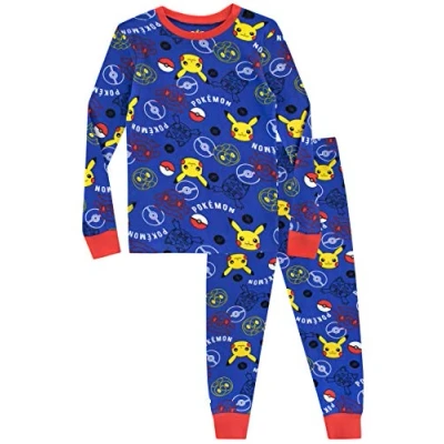 Bild av Pokemon Pojkar Pyjamas Smal Passform Blå 158