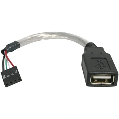 Bild av StarTech.com 15 cm USB 2.0 kabel A uttag till moderkort 4 stiftshuvud hona/hona stiftkabel polig