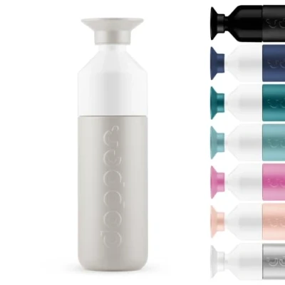Bild av Dopper Insulated Gentle Grey termosflaska 580ml Dubbelväggig, läckagesäker, håller kallt i 24 timmar/varmt 9 timmar Vattenflaska rostfritt stål Termomugg för kaffe, te