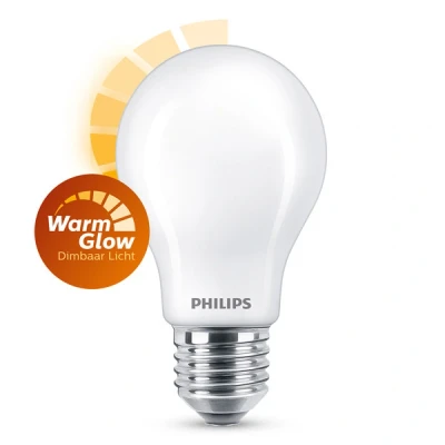 Bild av Philips LED glödlampa Classic Standard 7.2W/922 927 (75W) Frosted WarmGlow Dimmable E27