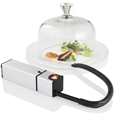 Bild av Gastronoma 16310205 Mini Food Smoker rökelsepistol för mat smokin gun rökelseapparat design i rostfritt stål och batteridrift grå