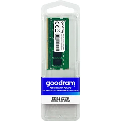 Bild av Goodram GR2400S464L17/16G RAM modul 16 GB DDR4 2400 MHz minnesmodul (16 GB, 1 x DDR4, MHz, 260 pin SO DIMM, grön)