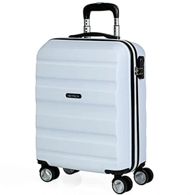 Bild av ITACA Styv Resväska 4 Hjul Vagn 77 cm ABS. Resistenta och Lätt. Bagage. Fantastisk kvalitet design. Stor storlek., Vit