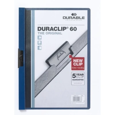 Bild av Durable 223807 KLÄMMAPP DURACLIP® 60SB, mörkblå, 5 stycken